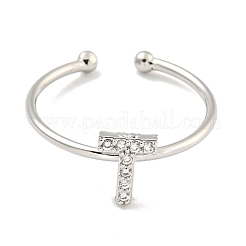 Anneaux de manchette ouverts en laiton plaqué en rack pour femmes&nbsp;RJEW-F162-02P-T