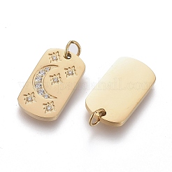 Подвески из хирургической нержавеющей стали 316 с микропаве из прозрачного кубического циркония&nbsp;X-STAS-I164-034G