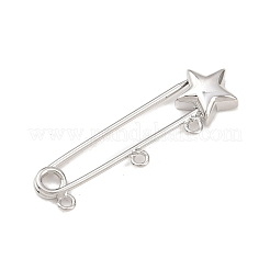 Фурнитура для броши в форме звезды из латуни KK-Z132-01P-02