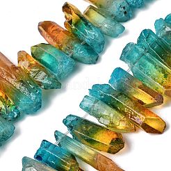 Нити из двухцветных бусин из натурального кварца&nbsp;G-Z131-K01-05