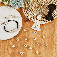 DIY-Würfel mit aufgedrucktem Anfangsbuchstaben&nbsp;DIY-SP0002-44