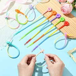 24 шт. 12 стиля градиентных силиконовых кабельных стяжек&nbsp;SIL-CJ0003-09