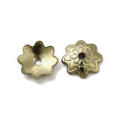 イオンプレーティング（IP）304ステンレススチールビーズキャップ  花  マルチ花弁  アンティークブロンズ  7.5x7x2mm  穴：2mm&nbsp;STAS-F075-24AB