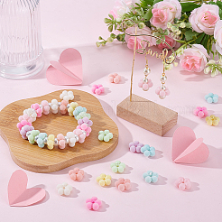 60 шт. флокированные непрозрачные акриловые бусины&nbsp;FIND-GA0008-13