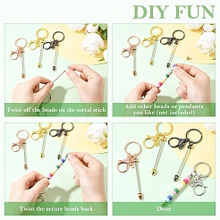 10 шт. брелок из сплава с бусинами для изготовления ювелирных изделий своими руками&nbsp;KEYC-YW0001-29RG