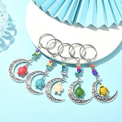 Окрашенный синтетический брелок в виде черепахи бирюзового цвета&nbsp;KEYC-JKC00492