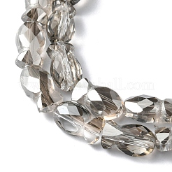 Прозрачные стеклянные бусины гальваническим пряди EGLA-F157-PL02