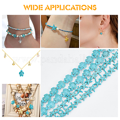 4 нити 2 нити синтетических бирюзовых бусин G-AR0004-28