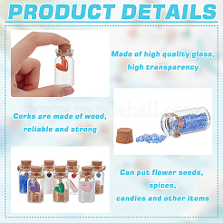 20шт стеклянная банка стеклянные бутылки AJEW-PH01585