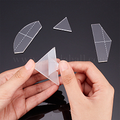 8 шт. 4 прозрачных акриловых шаблона для пэчворка DIY-CA0004-65