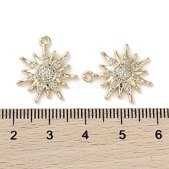 Латунные микропаве прозрачные подвески с фианитом KK-G491-10G