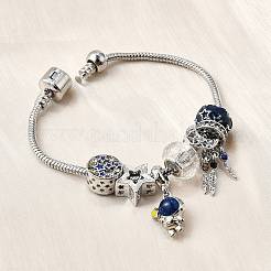 Сплав эмаль европейские бусины браслеты с подвесками BJEW-F495-19P