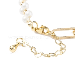 3 set di braccialetti a maglie quadrate in vetro a 3 colori&nbsp;BJEW-TA00075