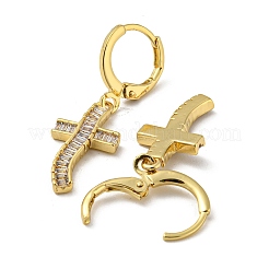 Серьги с подвесками из латуни с покрытием из настоящего 18-каратного золота EJEW-A033-02G-03