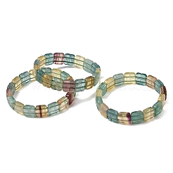 Bracelets extensibles en perles de fluorite naturelle pour femmes et hommes&nbsp;BJEW-D461-02C