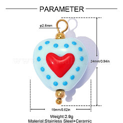 Handgemachte Porzellan-Anhänger&nbsp;PR-OY001-03G