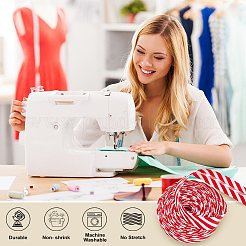 Лента из полиэфирной саржи в полоску&nbsp;FIND-WH0424-03B