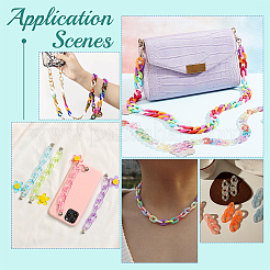 450 шт. 9 цвета прозрачные акриловые соединительные кольца&nbsp;MACR-WR0001-01