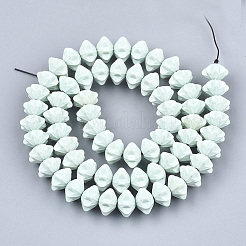 天然石瑪瑙ビーズ連売り  染め  花  アクアマリン  8.5x8.5x5.5mm  穴：1mm  約68~70個/連  15.7インチ&nbsp;G-T115-01B