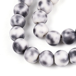 Синтетический бирюзовый круглых бусин пряди TURQ-T004-14C