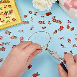 80шт 4 стиля светлые позолоченные подвески из сплава с эмалью&nbsp;ENAM-SZ0004-37