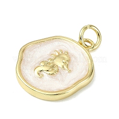 Pendentifs en laiton émaillé sur le thème de l'océan&nbsp;KK-H270-06G-01