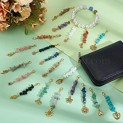 20 шт. подвеска с натуральными и синтетическими драгоценными камнями HJEW-PH02093