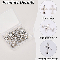 チベット風アロイペンダント100個  飛行機チャーム  アンティークシルバー  15x11x2.5mm  穴：1.4mm&nbsp;TIBEB-SC0003-56