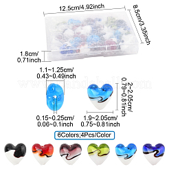 24шт 6 цвета бусины лэмпворк ручной работы LAMP-FS0001-35