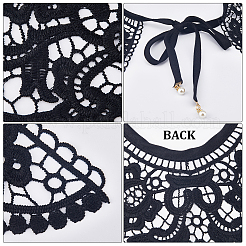 1 шт. съемные воротники из полиэстерового кружева AJEW-GF0007-67