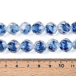 Фактурные внутренние бусины-лэмпворк ручной работы с цветком&nbsp;LAMP-T024-07B