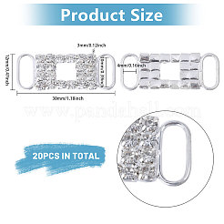 20 шт. сплав хрустальные стеклянные стразы соединительные подвески&nbsp;FIND-CA0009-23A