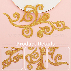 Computergesteuerte Stickapplikationen mit Blumenmuster im Ethno-Stil&nbsp;PATC-WH0010-36A