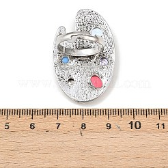 Регулируемый сплав с кольцами для пальцев из смолы RJEW-Z120-01AS