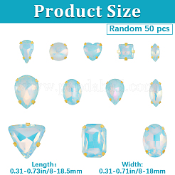 Стеклянный стальной коготь пришитый стразы FIND-WH20040-07G-02