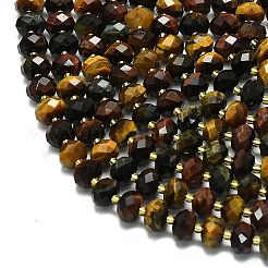 Нитки бусин из натурального тигрового глаза G-P573-A36-01