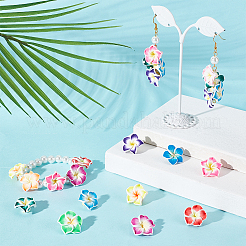 Ручной полимерной глины 3 d цветок Плюмерия шарики CLAY-SC0001-55A