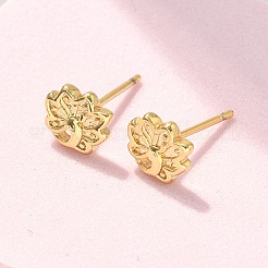 Павлиньи серьги-гвоздики из латуни&nbsp;EJEW-S252-01G