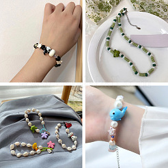 12 шт. 6 нити бусин-лэмпворк ручной работы с выпуклыми краями LAMP-BY0001-02