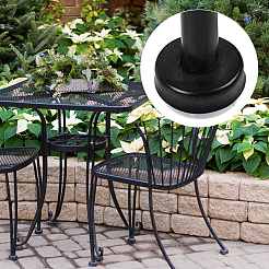 50 шт. 2-х цветные пластиковые накладки на ножки стульев AJEW-ME0001-34