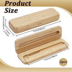 Étui à stylos rectangulaire en bambou&nbsp;AJEW-WH0709-312B