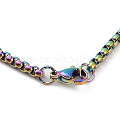 Ионное покрытие (ip) 304 нержавеющая сталь цепочка ожерелье для женщин NJEW-C011-02RC