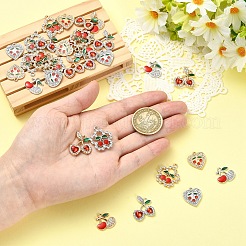 32 Uds 8 estilos colgantes de rhinestone de cristal de aleación&nbsp;FIND-YW0012-47