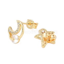 Серьги-гвоздики из циркония EJEW-M103-01G