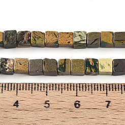 Нити бусин из натурального камня вердит G-T140-47B