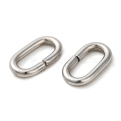 変色しない304ステンレススチール製リンクリング  クイックリンクコネクター  オーバル  ステンレス鋼色  11x6x1.5mm  内径：8x3mm&nbsp;STAS-A093-03E-P