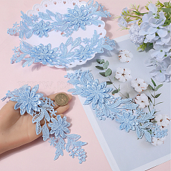 Аксессуары для костюмов с вышивкой из полиэстера и блесток DIY-WH20025-014B