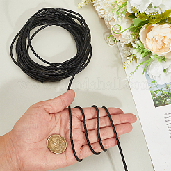 Круглый плетеный шнур из коровьей кожи с буквами длиной 5 м&nbsp;WL-GF0001-34A-03