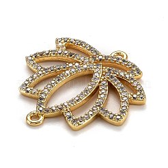 Соединитель звена из прозрачного кубического циркония из латуни с микропаве&nbsp;ZIRC-L100-030G