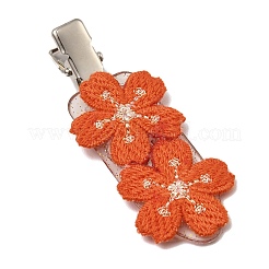 Заколки для волос из кожи аллигатора с вышивкой из полиэстера PHAR-JH00094